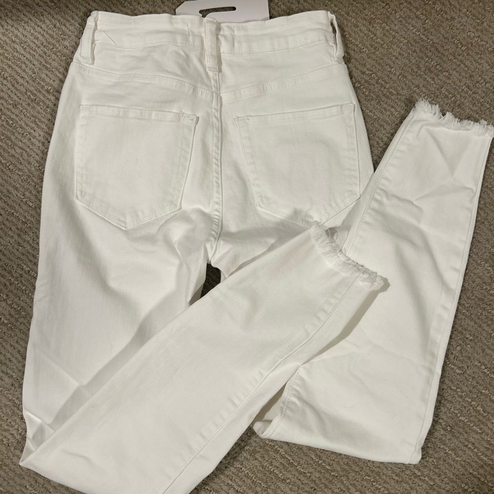 NWT! Natures Denim High-Waisted White Skinny Jeans - Picture 4 of 5